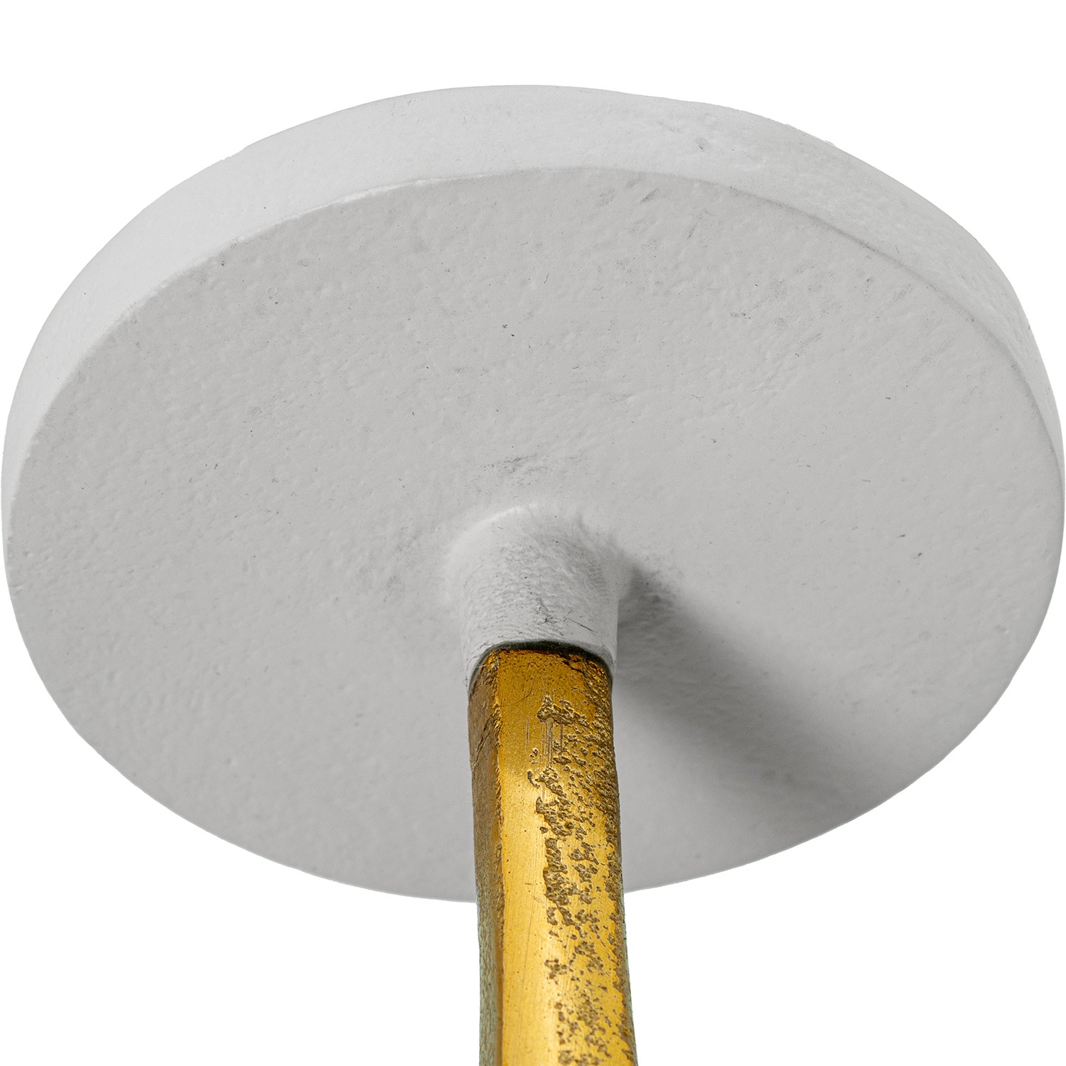 Подсвечник белый с золотом на одну свечу