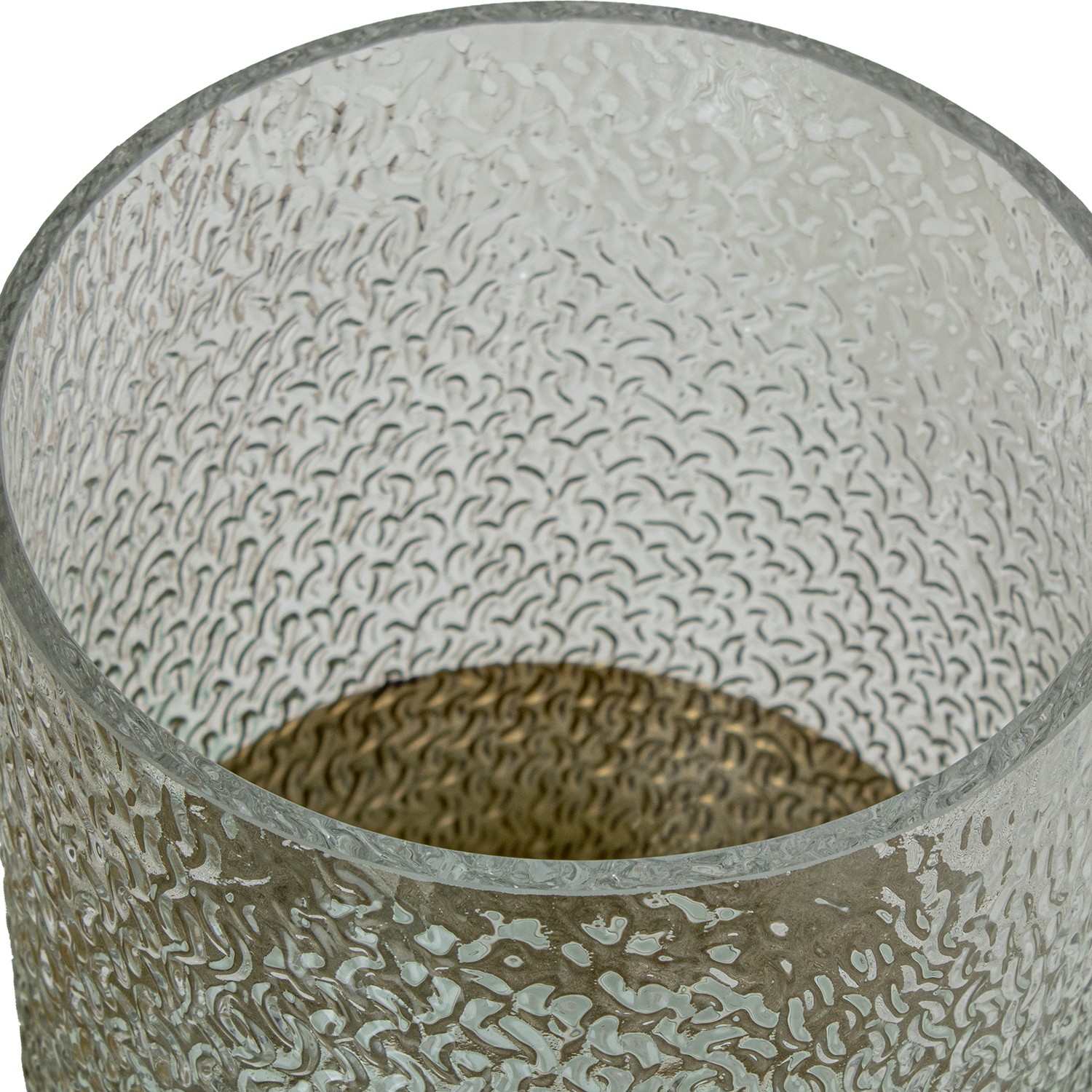 Ваза из  прозрачного стекла с золотом