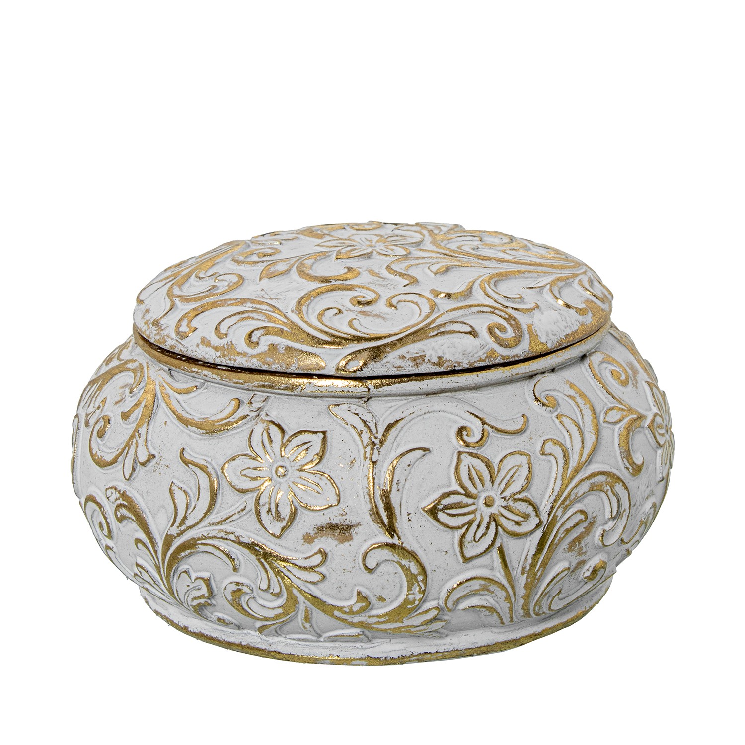 Шкатулка белая Флора