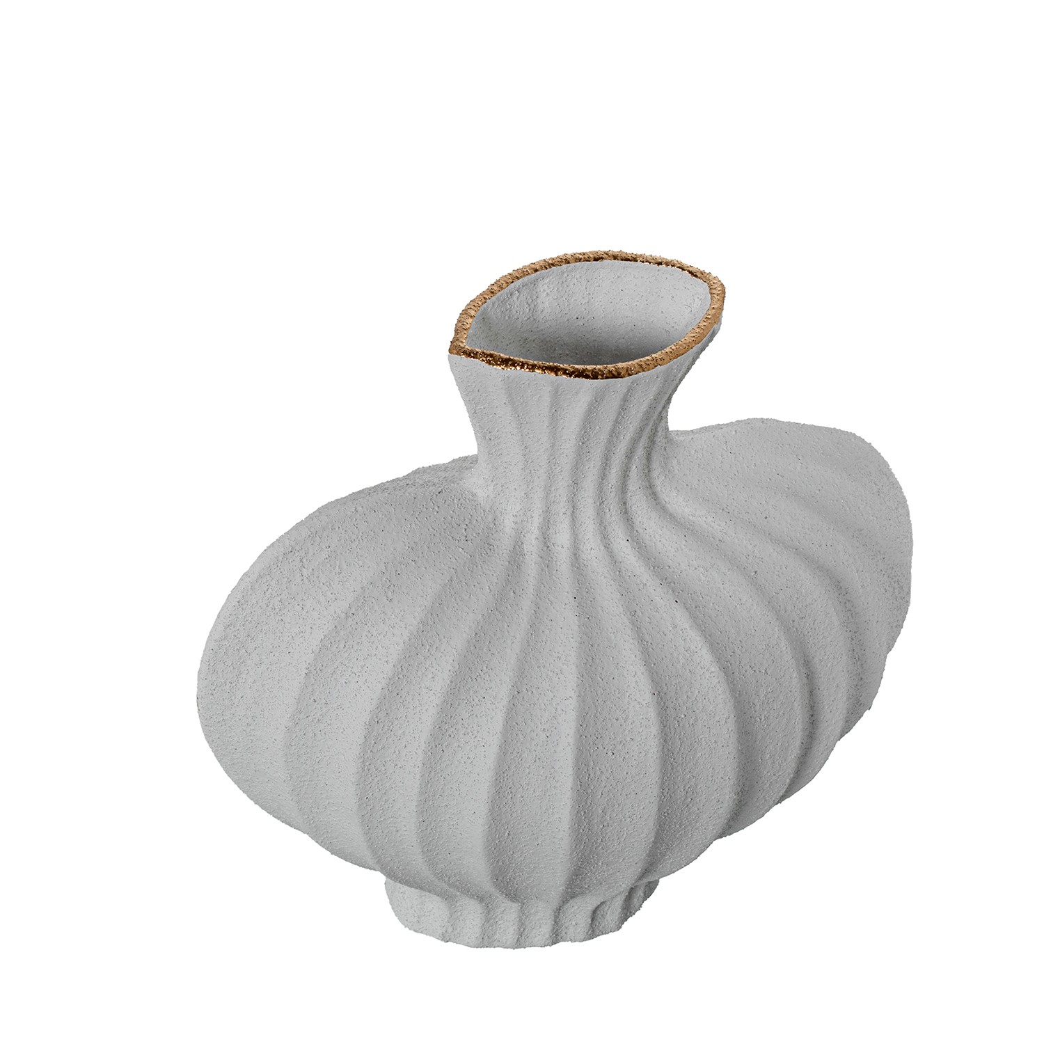 Ваза белая волнистая