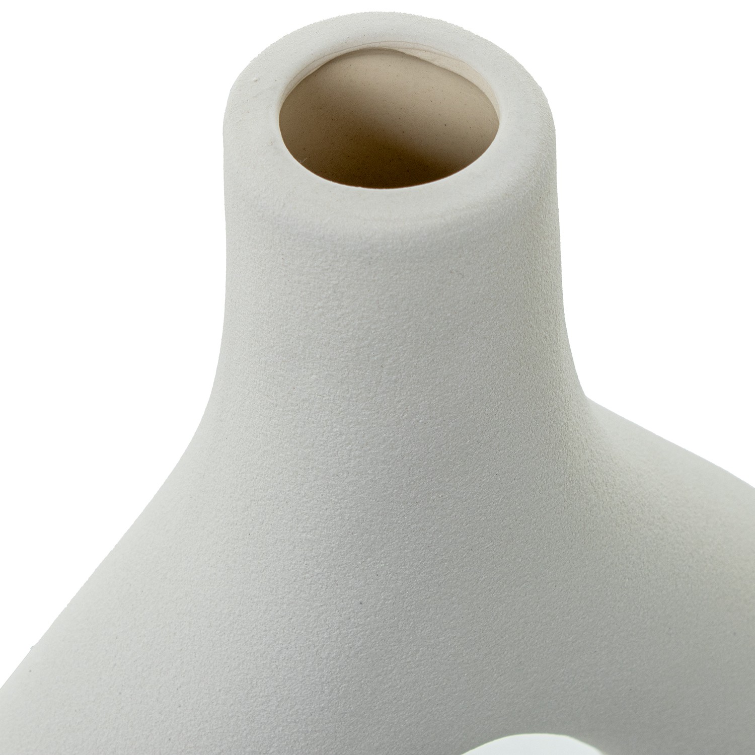 Ваза декоративная белая с отверстием