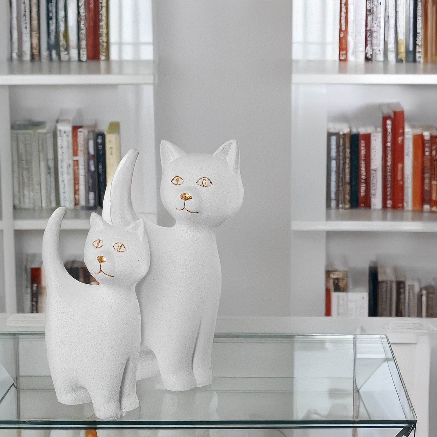 Фигура из керамики Белый кот