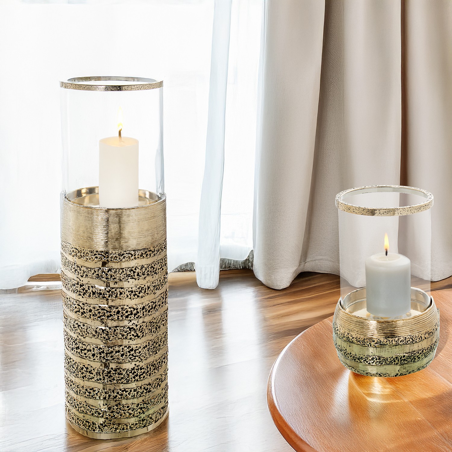 Подсвечник из стекла на одну свечу