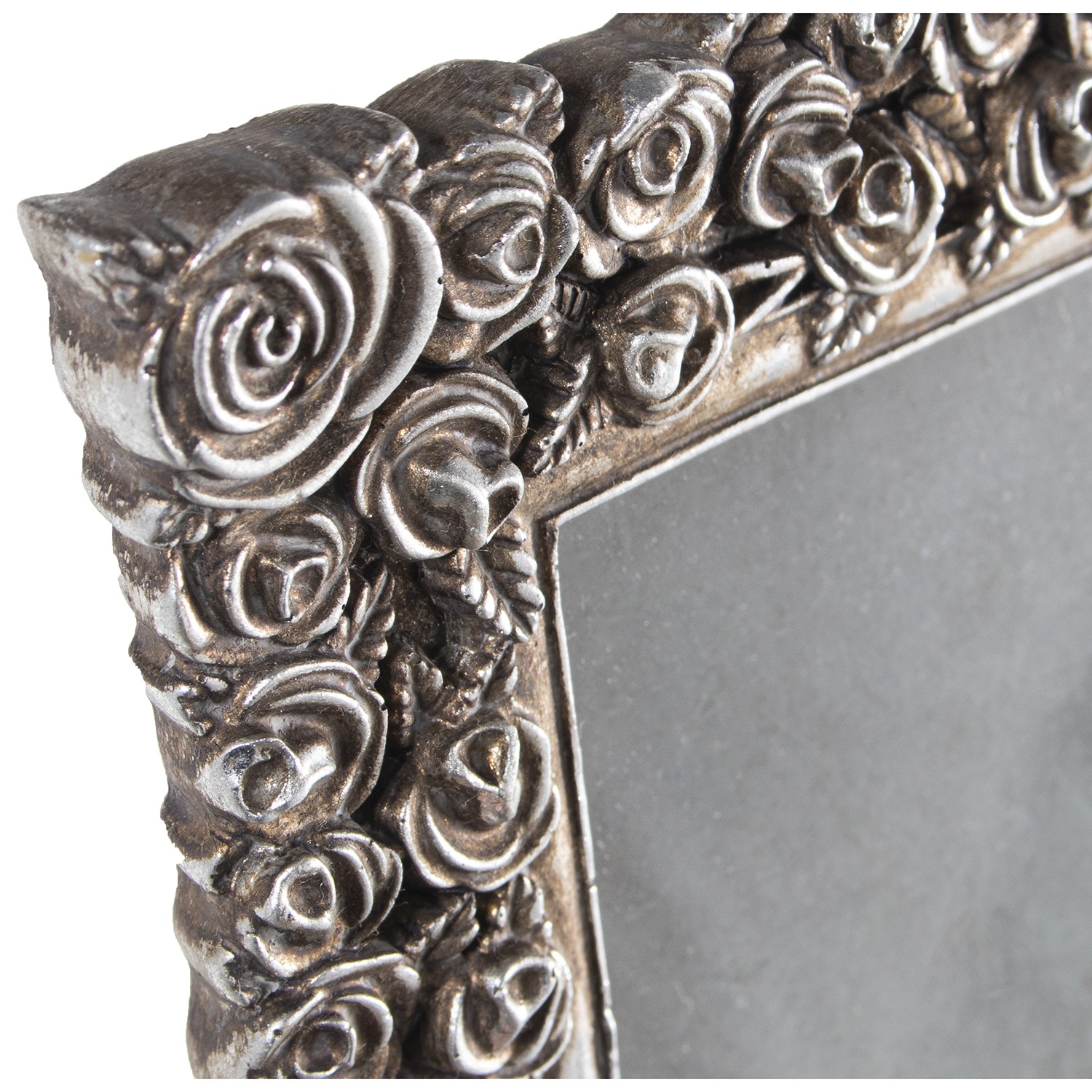 Фоторамка серебристая Розы