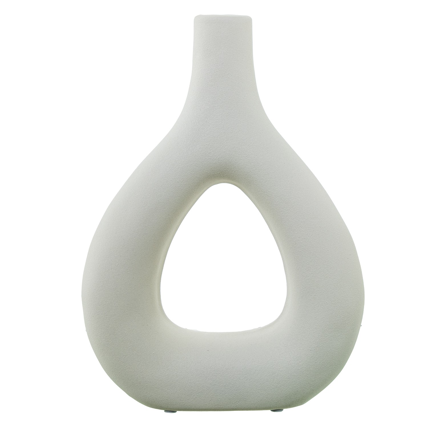 Ваза декоративная белая с отверстием