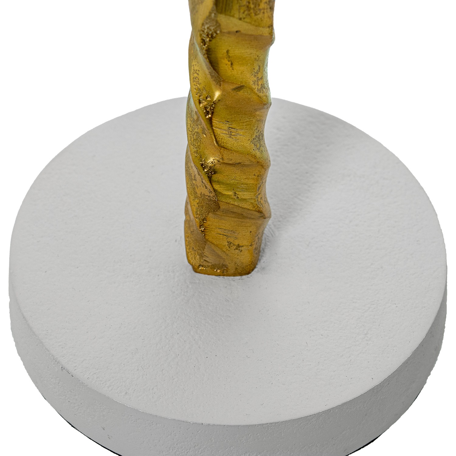 Подсвечник белый с золотом на одну свечу