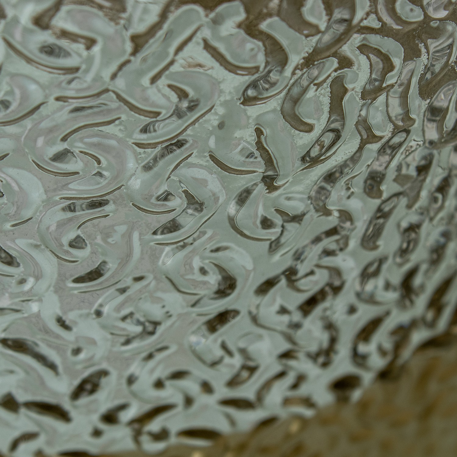 Ваза из  прозрачного зеленого стекла с золотом