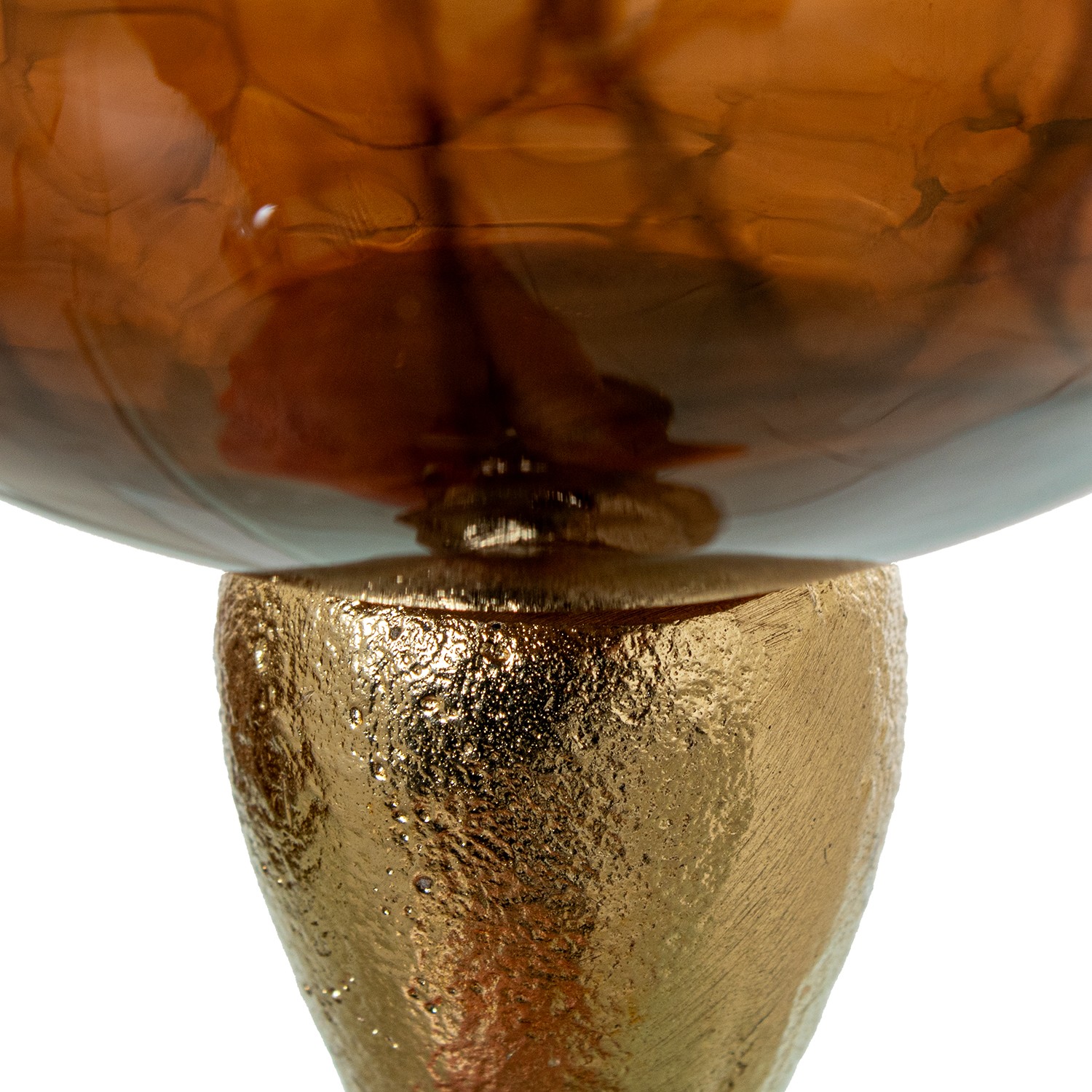 Подсвечник из стекла на длинной ножке