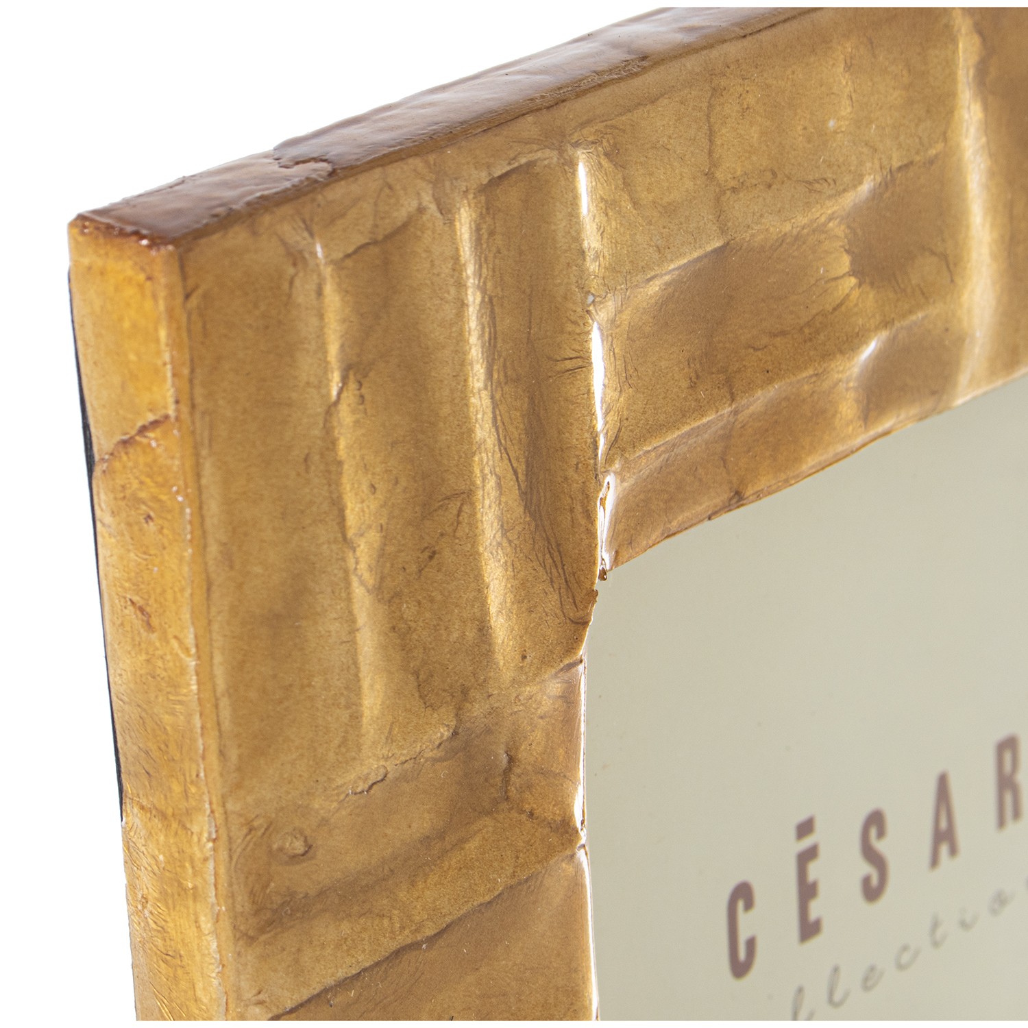 Фоторамка золотистая из перламутра