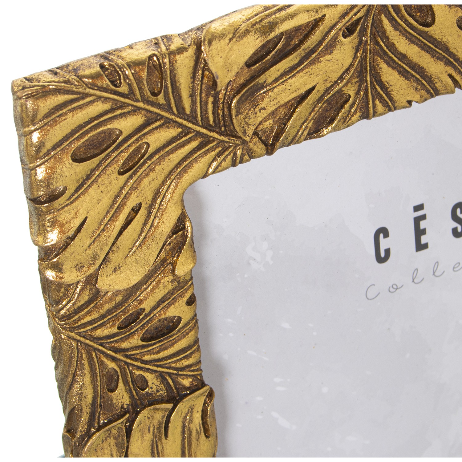 Фоторамка золотистая Лист