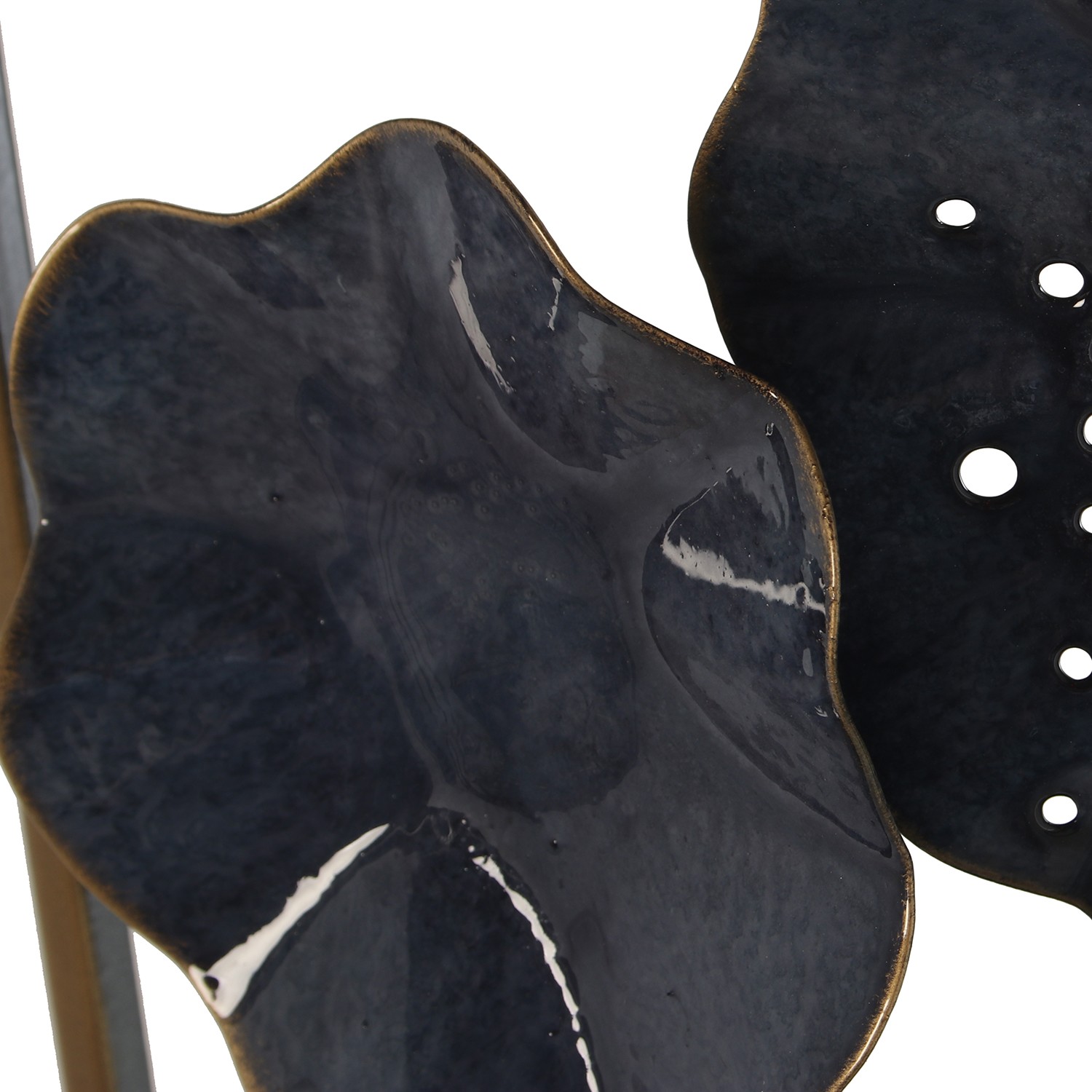 Настенный декор из металла Синие цветы