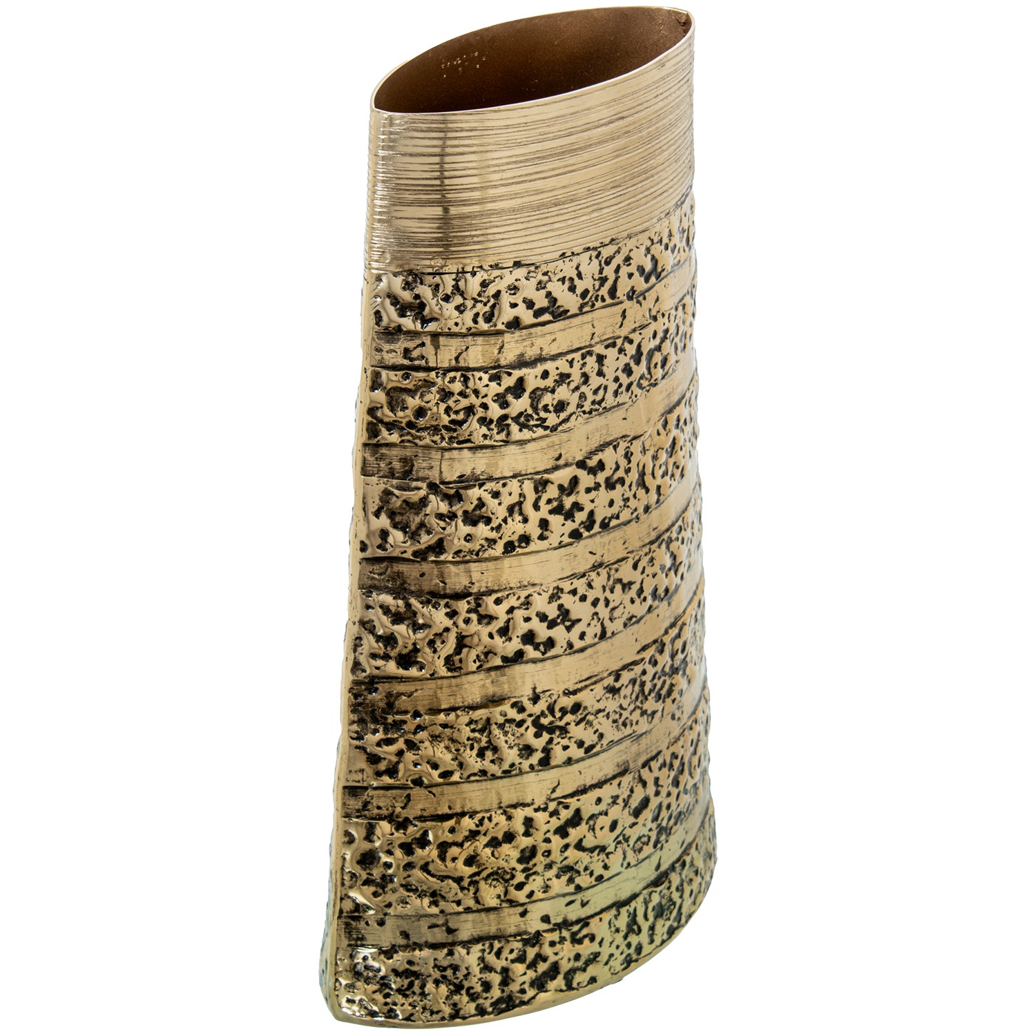 Ваза из металла золотистая