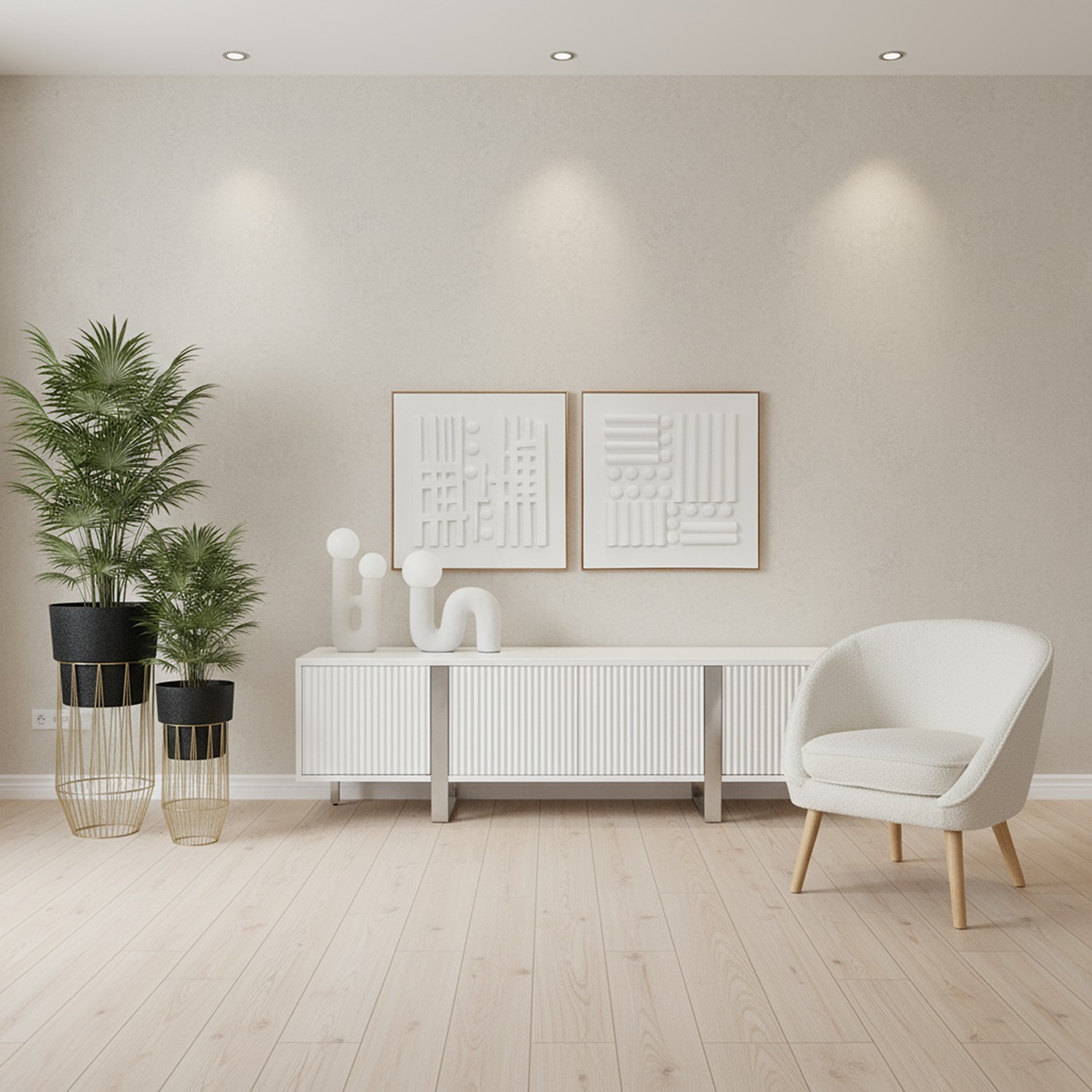 Светильник настольный белый Абстракция