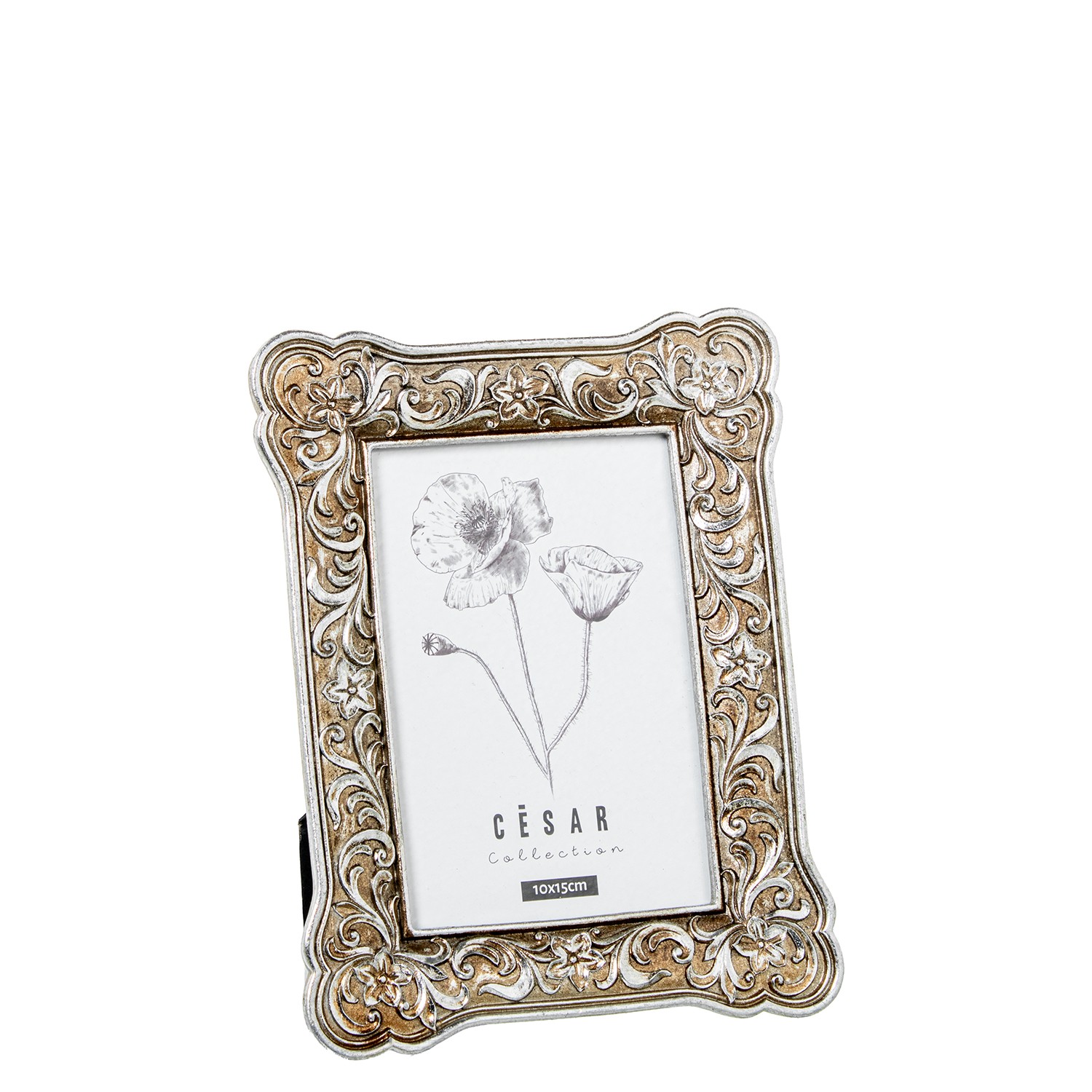 Фоторамка серебристая Орнамент