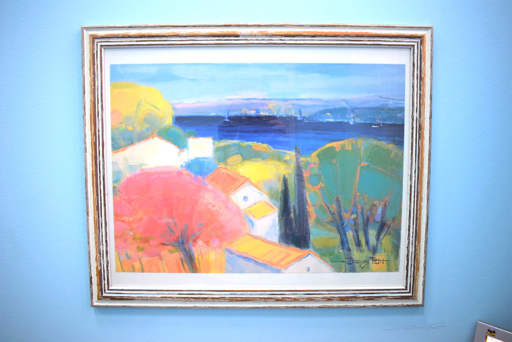 Постер город на море